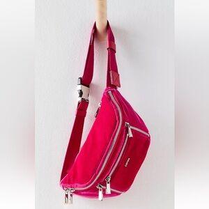 Free People x CARAA Pink Velvet Small Sling Bag